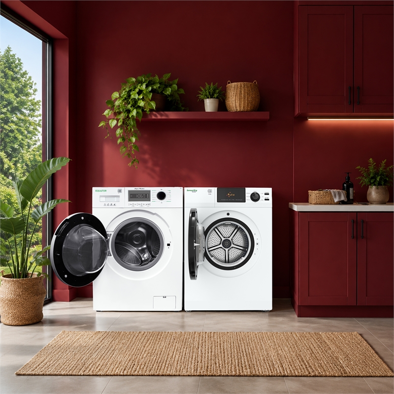 Equator VALUE STACK LAUNDRY 110V 26 Lbs Washer 2.5cf+Vented Dryer 4cf 1 OUTLET