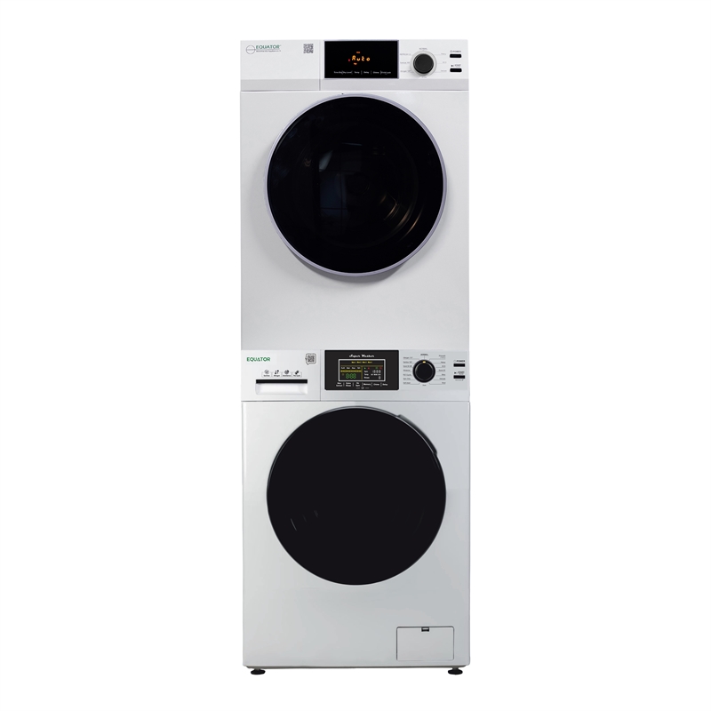 Equator ADVANCED STACK LAUNDRY 220V 26 Lb Washer 2.5cf+Vented Dryer 4cf 1 OUTLET