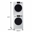 Equator ADVANCED STACK LAUNDRY 220V 26 Lb Washer 2.5cf+Vented Dryer 4cf 1 OUTLET