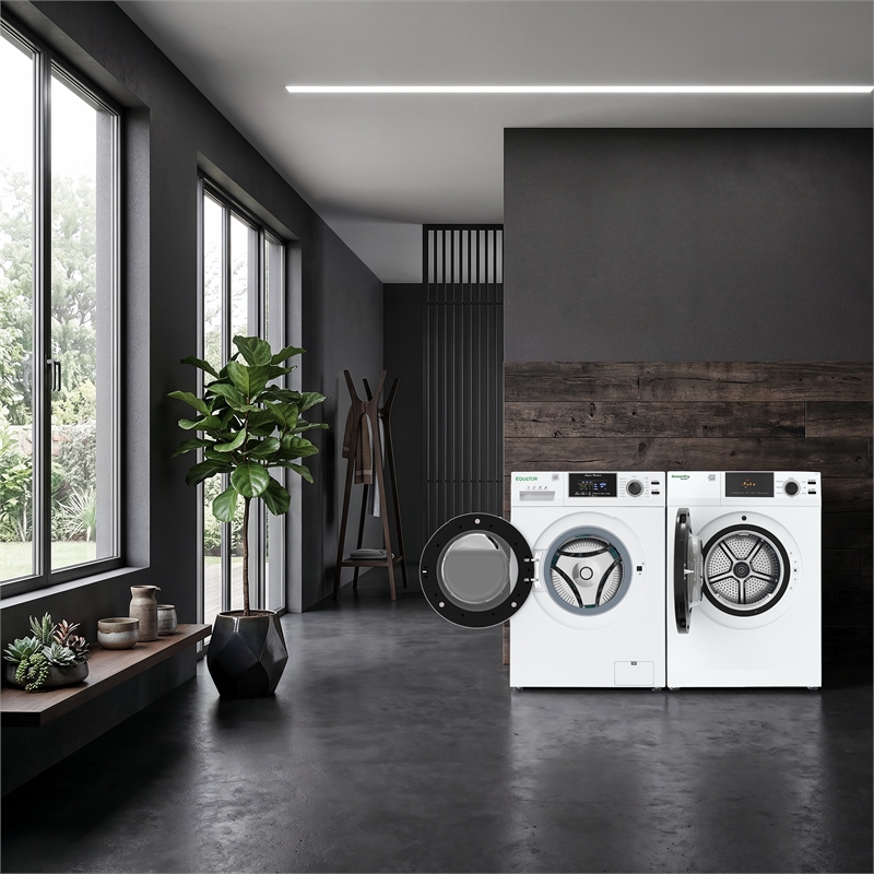 Equator ADVANCED STACK LAUNDRY 220V 26 Lb Washer 2.5cf+Vented Dryer 4cf 1 OUTLET