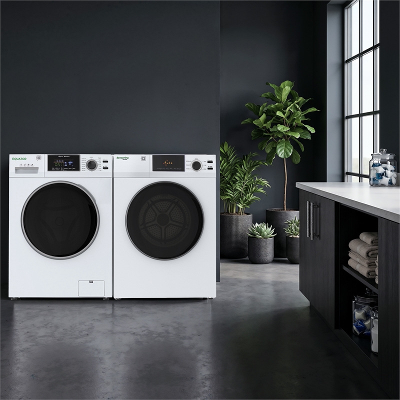 Equator ADVANCED STACK LAUNDRY 220V 26 Lb Washer 2.5cf+Vented Dryer 4cf 1 OUTLET