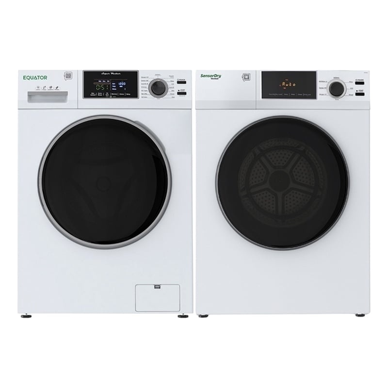 Equator ADVANCED STACK LAUNDRY 220V 26 Lb Washer 2.5cf+Vented Dryer 4cf 1 OUTLET