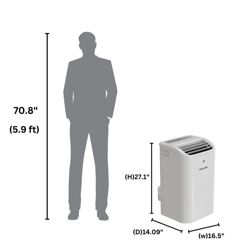 Equator 16000BTU Portable AC Cool+Heat 700sf Auto Swing 110V