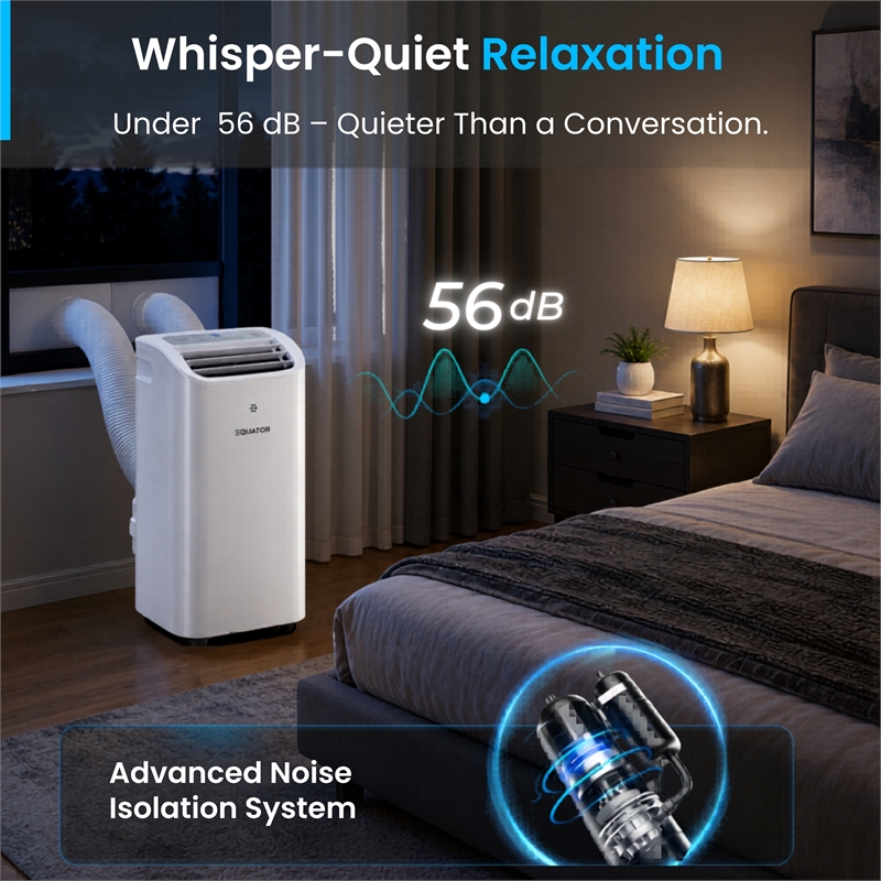 Equator 16000BTU Portable AC Cool+Heat 700sf Auto Swing 110V