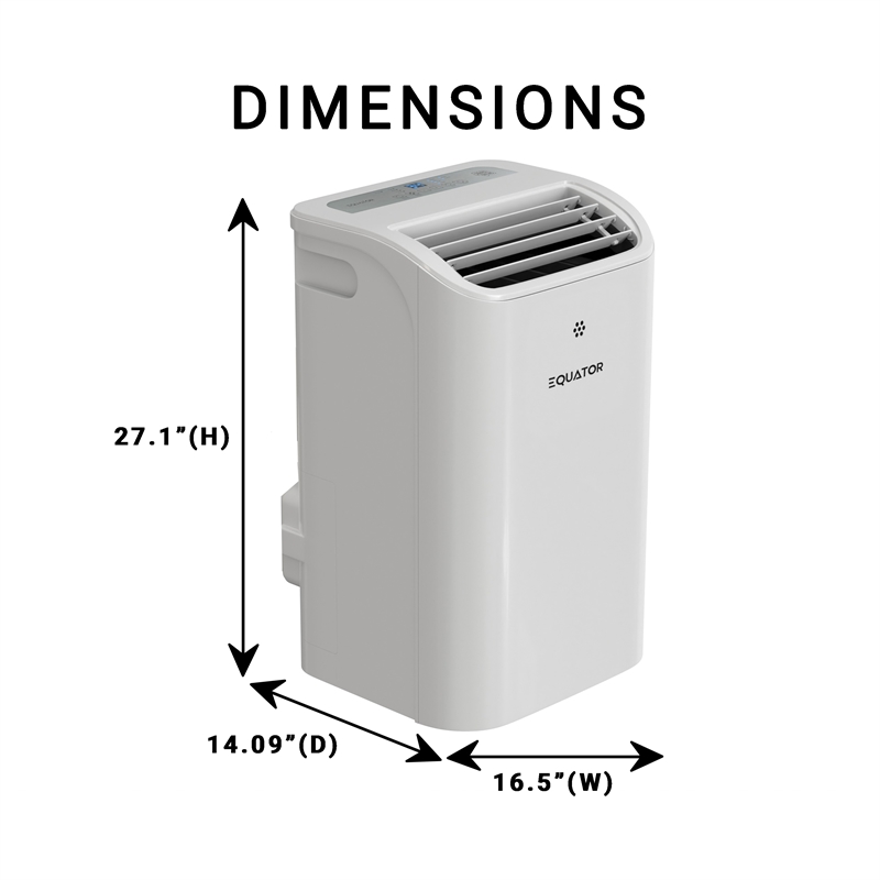 Equator 16000BTU Portable AC Cool+Heat 700sf Auto Swing 110V