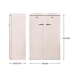 Conserv Retro Refrigerator-Freezer Set in Cream
