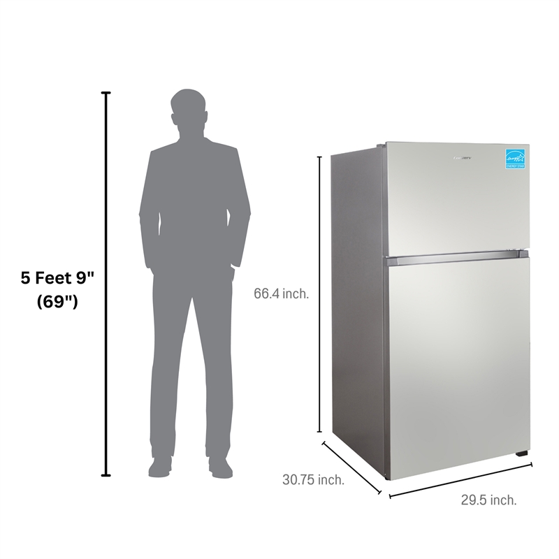 Conserv 30in Refrigerator 18cf Top Freezer INSTALLED ICE MAKER E-STAR 110V