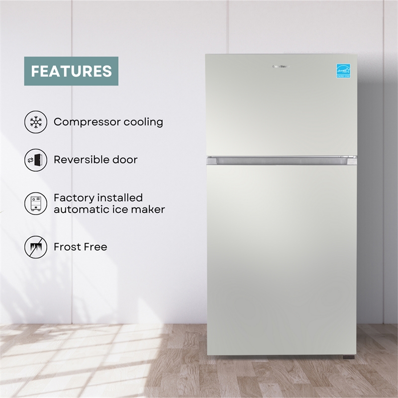 Conserv 30in Refrigerator 18cf Top Freezer INSTALLED ICE MAKER E-STAR 110V