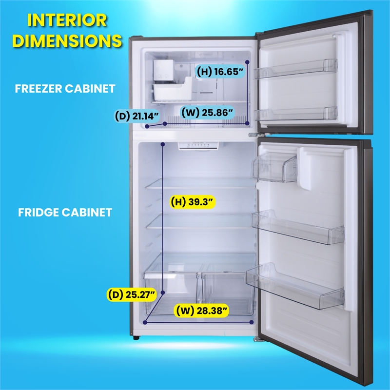 Conserv 33in Refrigerator 21cf Top Freezer INSTALLED ICE MAKER E-STAR 110V