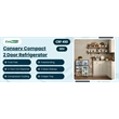 Conserv 19in BLACK Compact 2 Door Refrigerator 4.5cf Reversible Door 110V