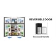 Conserv 19in BLACK Compact 2 Door Refrigerator 4.5cf Reversible Door 110V