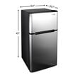 ConServ 4.5cu.ft 2 Door Mini Freestanding Refrigerator with Freezer in Stainless