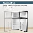 ConServ 4.5cu.ft 2 Door Mini Freestanding Refrigerator with Freezer in Stainless