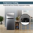 ConServ 4.5cu.ft 2 Door Mini Freestanding Refrigerator with Freezer in Stainless