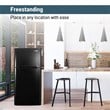 ConServ 4.5cu.ft 2 Door Mini Freestanding Refrigerator with Freezer in Stainless