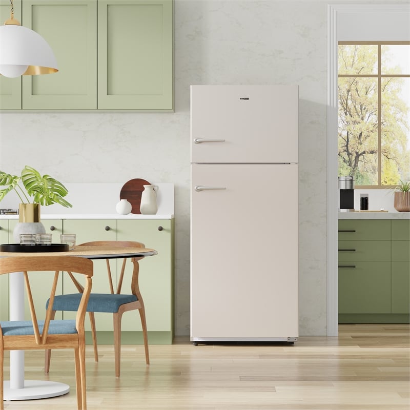 Conserv 30in RETRO Refrigerator 18cf Top Mount FACTORY INSTALLED ICE MAKER 110V