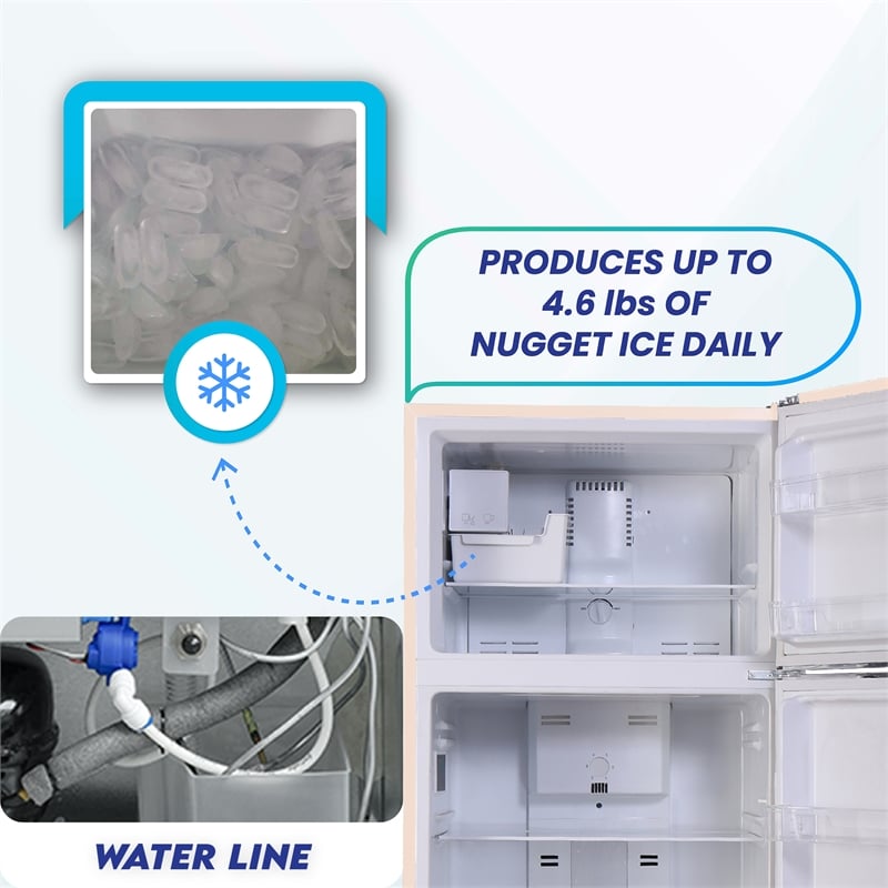 Conserv 30in RETRO Refrigerator 18cf Top Mount FACTORY INSTALLED ICE MAKER 110V