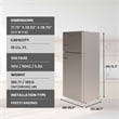 Conserv 30in RETRO Refrigerator 18cf Top Mount FACTORY INSTALLED ICE MAKER 110V