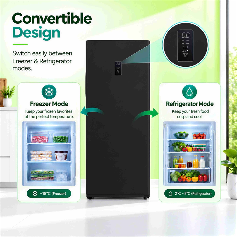 Conserv 14cf Upright Freezer CONVERTIBLE REF Garage Ready E-Star 28in wide 110V