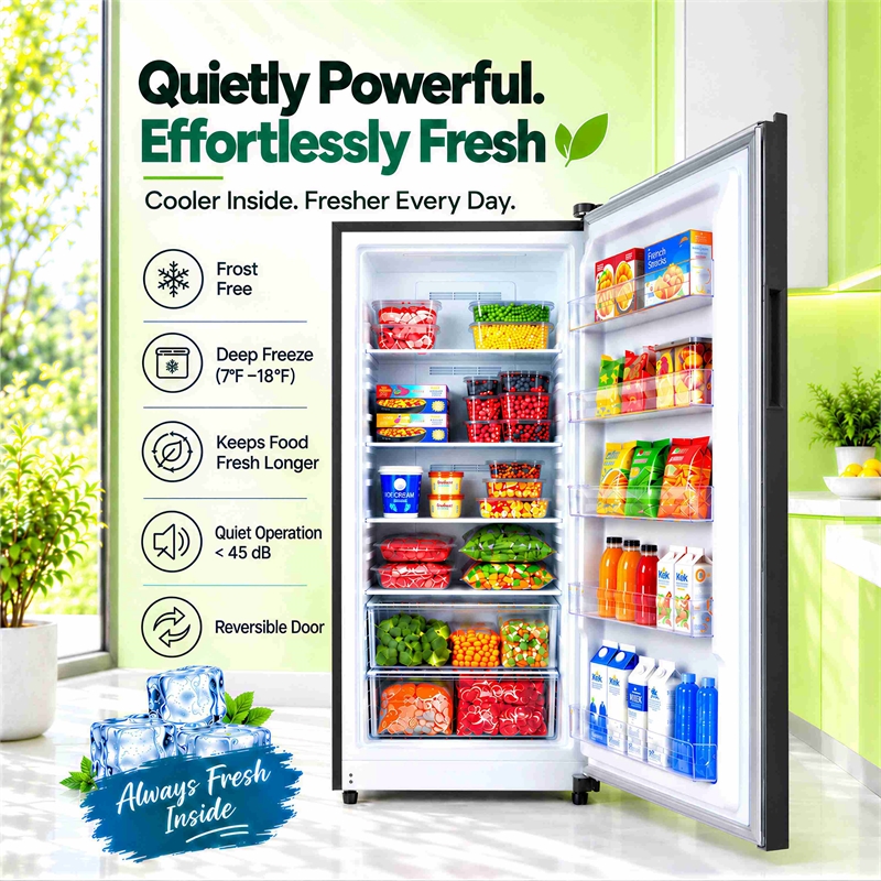 Conserv 14cf Upright Freezer CONVERTIBLE REF Garage Ready E-Star 28in wide 110V