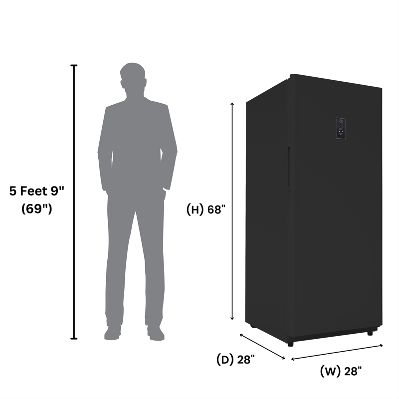 Conserv 14cf Upright Freezer CONVERTIBLE REF Garage Ready E-Star 28in wide 110V