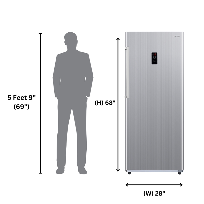Conserv 14cf Upright Freezer CONVERTIBLE REF Garage Ready E-Star 28in wide 110V