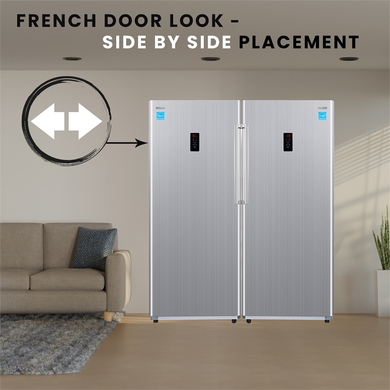 Conserv 14cf Upright Freezer CONVERTIBLE REF Garage Ready E-Star 28in wide 110V