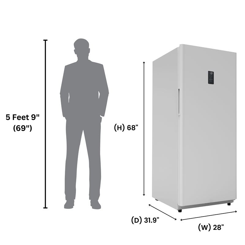 Conserv 17 cu. ft Convertible Upright Freezer/Refrigerator in Stainless