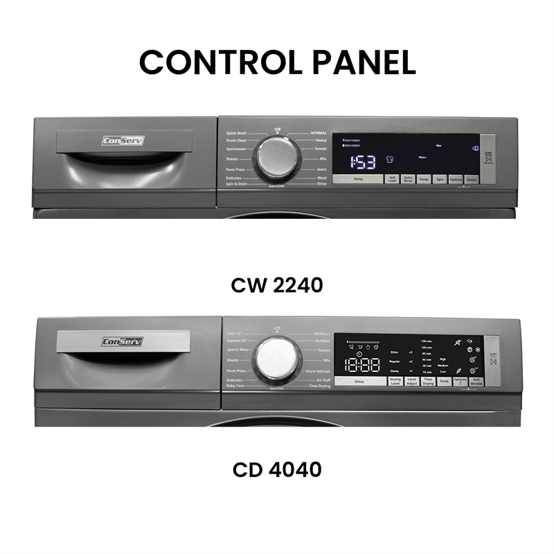 Conserv LUXURY Washer 2.2cf 110V+Condensing Dryer 4cf 220V 2 Year Warranty