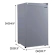 Conserv 3cf Compact Upright Freezer REVERSIBLE DOOR Freestanding 110V E-Star