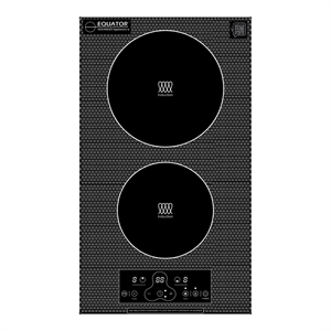 Equator 12&quot Built-In/Freestanding 2 Burner VERTICAL Induction Cooktop 110V