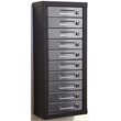 Charnstrom 10-Door Wall Mount Cell Phone Cabinet in Charcoal Gray