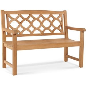 hiteak furniture chichester teak wooden patio bench in natural