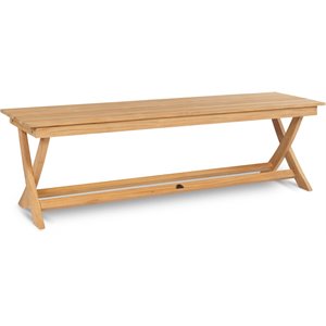 hiteak furniture picnic teak wooden patio bench in natural