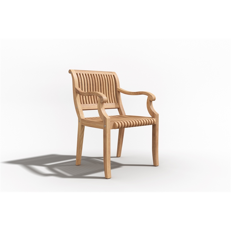Curated Maison Clement Teak Outdoor Dining Armchair