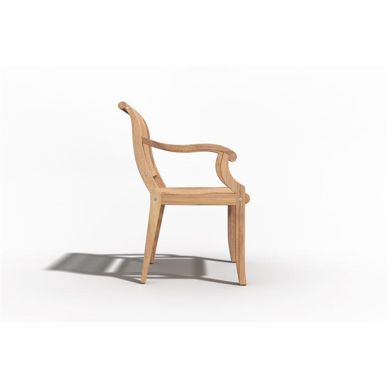 Curated Maison Clement Teak Outdoor Dining Armchair