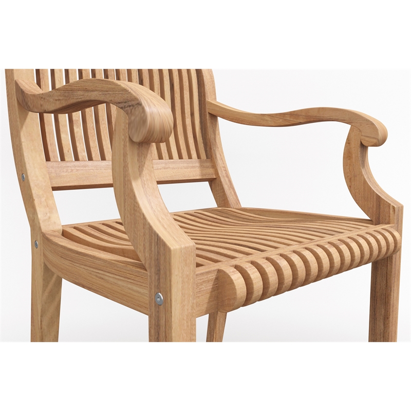Curated Maison Clement Teak Outdoor Dining Armchair