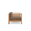 Curated Maison Sylvie Teak Outdoor Club Chair with Charcoal Cushion