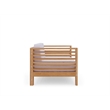 Curated Maison Sylvie Teak Outdoor Club Chair with White Cushion