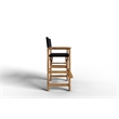 Curated Maison Directeur Teak Outdoor Bar Armchair in Black