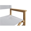 Curated Maison Directeur Teak Outdoor Counter Height Armchair in White