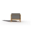 Curated Maison Leon Teak Outdoor Club Chair with Charcoal Fabric Cushion