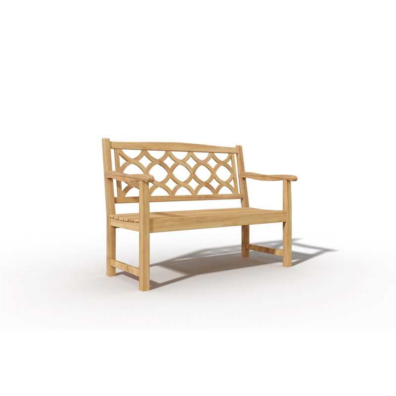 Curated Maison Dupont 2 Person Teak Outdoor Bench