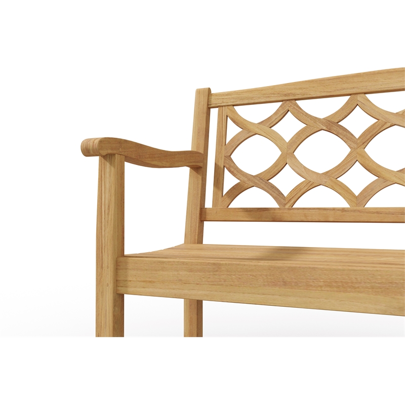 Curated Maison Dupont 2 Person Teak Outdoor Bench