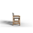 Curated Maison Directeur Teak Outdoor Folding Armchair Taupe Dura-Sling Fabric