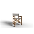 Curated Maison Directeur Teak Outdoor Folding Armchair Taupe Dura-Sling Fabric