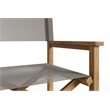 Curated Maison Directeur Teak Outdoor Folding Armchair Taupe Dura-Sling Fabric