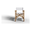 Curated Maison Directeur Teak Outdoor Folding Armchair White Dura-Sling Fabric