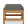 Curated Maison Sylvie Teak Outdoor Ottoman with Charcoal Cushions