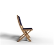 Curated Maison Lucas Teak Outdoor Folding Chair in Blue